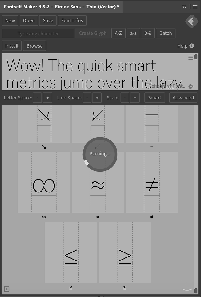 adjust kerning in fontself maker forum