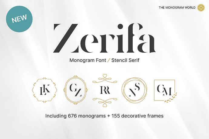 Zerifa-Monogram-Font-Cover_Logo_Frames_Crests